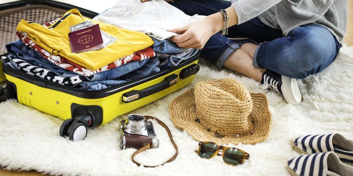 Packing suitcase