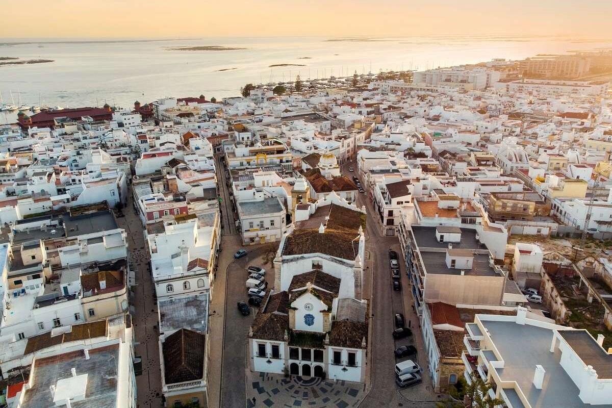 Aerial View Of Olhao in Portugal