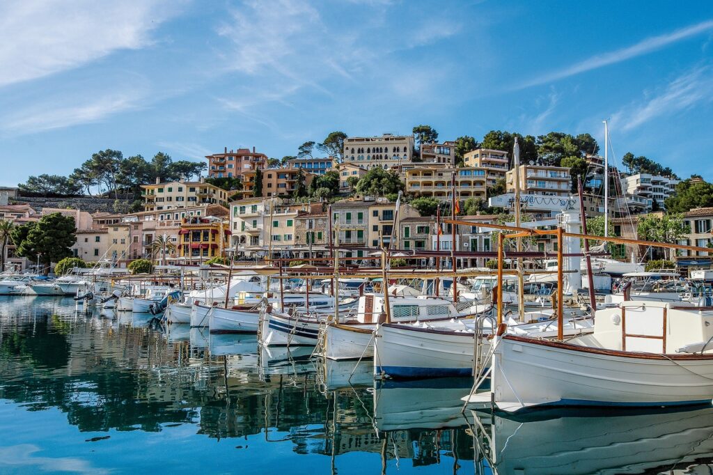 The town on Soller from across the port.
