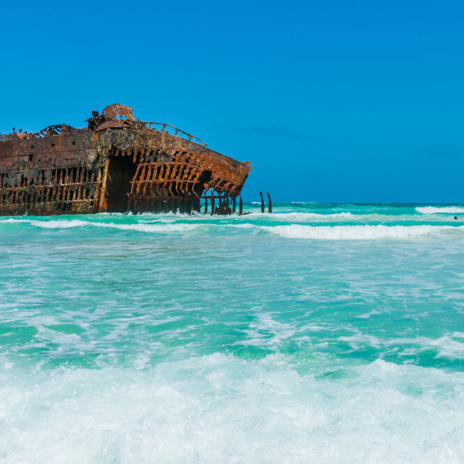 The shipwreck of Cabo Santa Maria on the island of Boa Vista