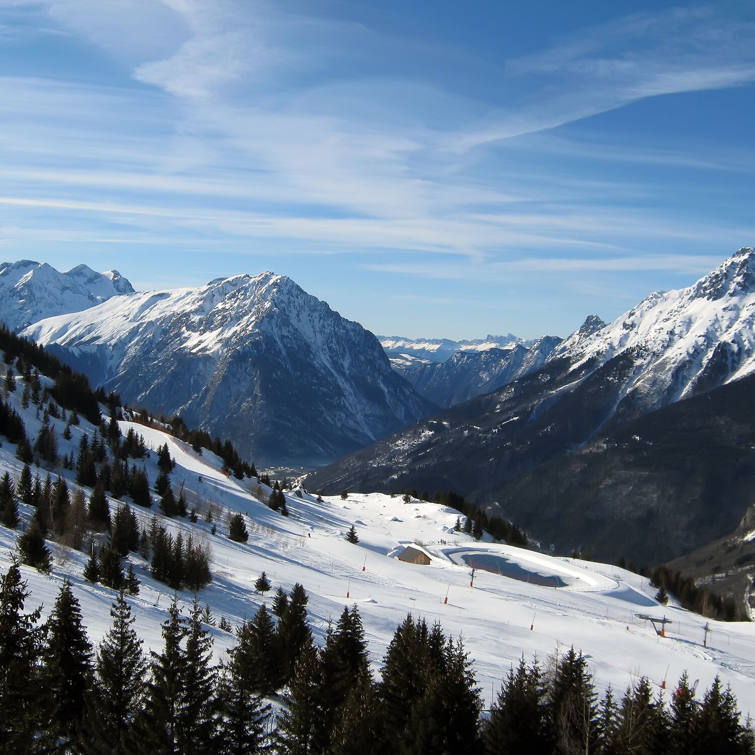 Vaujany in the French Alps