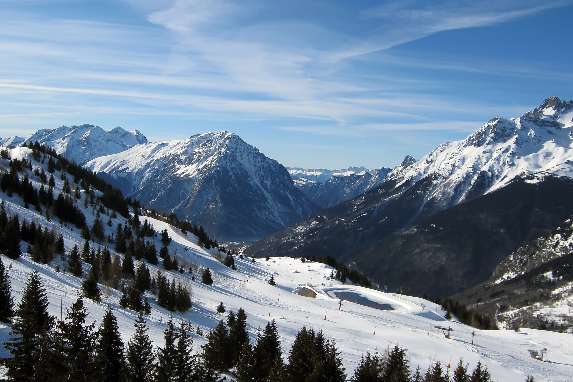 Vaujany in the French Alps